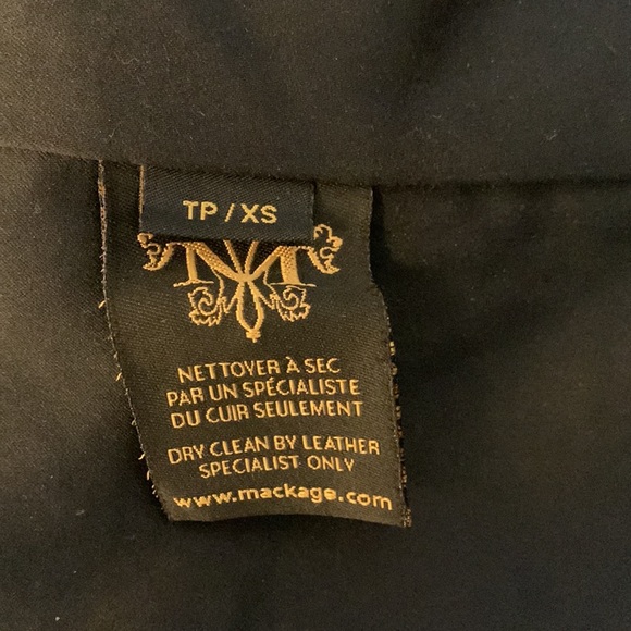 Mackage black wool jacket with leather detail in XS. - Picture 3 of 9